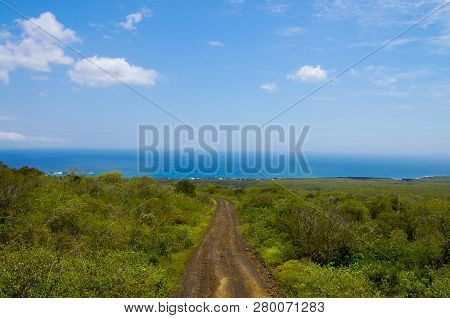 Dirt Road On Floreana Island - Galapagos