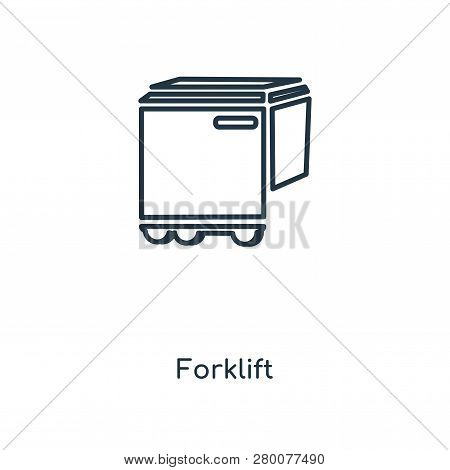 Forklift Icon In Trendy Design Style. Forklift Icon Isolated On White Background. Forklift Vector Ic