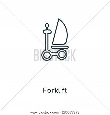 Forklift Icon In Trendy Design Style. Forklift Icon Isolated On White Background. Forklift Vector Ic