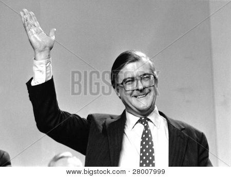 Londýn-březen 3: Kenneth Baker, ministr vnitra a konzervativní strana člen parlamentu pro krtka V