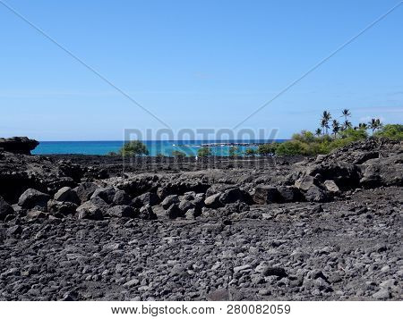 View Of The Coastline Near Mahai'ula Beach