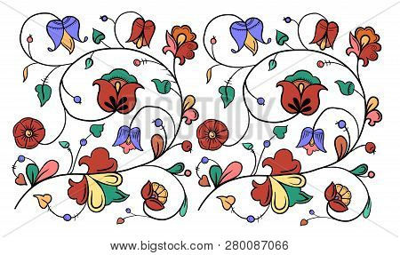 Russian National Painting Vector On White Background