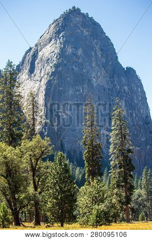 Typical View Of The Yosemite National Park - El Capitan, Tunnel View, Bridalveil Fall, Half Done