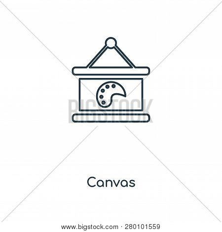 Canvas Icon In Trendy Design Style. Canvas Icon Isolated On White Background. Canvas Vector Icon Sim