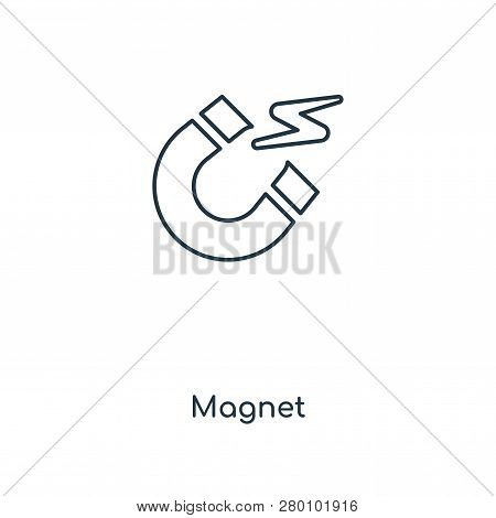 Magnet Icon In Trendy Design Style. Magnet Icon Isolated On White Background. Magnet Vector Icon Sim