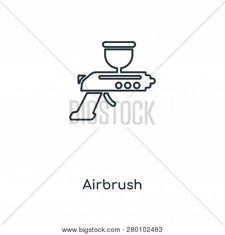 Airbrush Icon In Trendy Design Style. Airbrush Icon Isolated On White Background. Airbrush Vector Ic