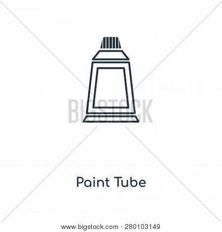 Paint Tube Icon In Trendy Design Style. Paint Tube Icon Isolated On White Background. Paint Tube Vec