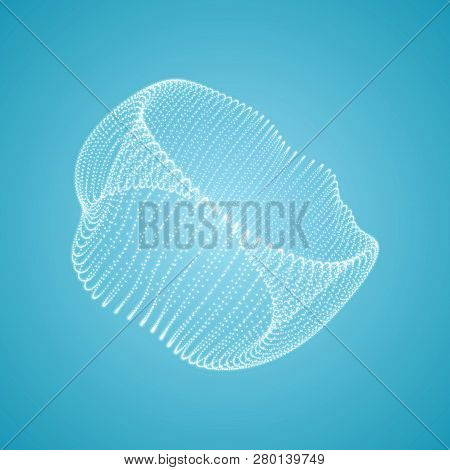 Abstract 3d Connection Structure. Molecular Grid. Technology Style. Vector Illustration For Design.