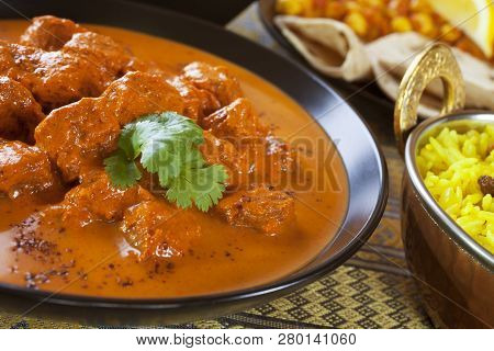Favourite Indian Curry Rogan Josh With Pillau Rice.
