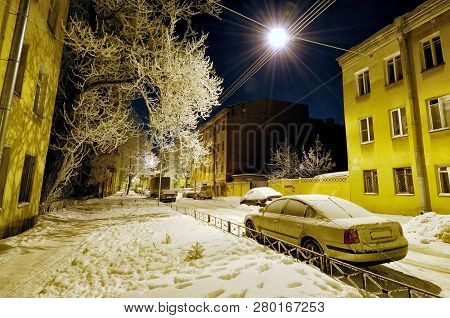 Night City In Winter.