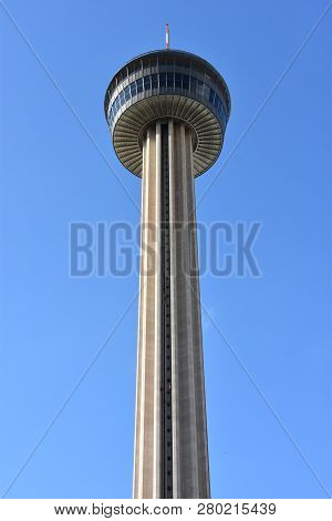 San Antonio, Tx - Oct 14: Tower Of The Americas In San Antonio, Texas, As Seen On Oct 14, 2018. It W