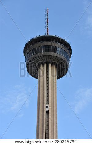 San Antonio, Tx - Oct 14: Tower Of The Americas In San Antonio, Texas, As Seen On Oct 14, 2018. It W