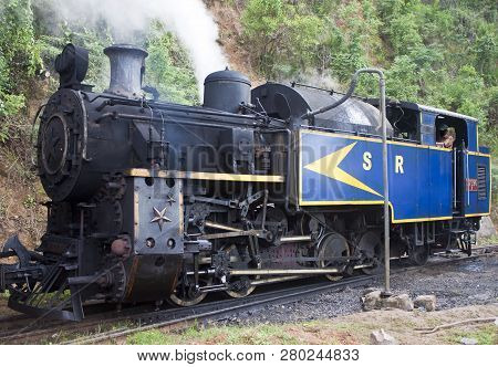 Nilgiri, India - August 25: Old Steam Engine On August 25, 2011 In Nilgiri Mountains, India. Nilgiri