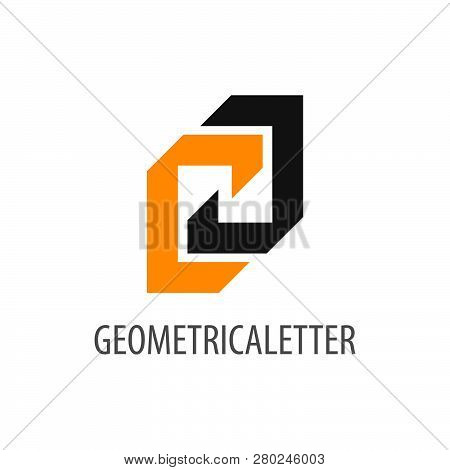 Geometrical Initial Letter Cj Logo Concept Design. Symbol Graphic Template Element Vector
