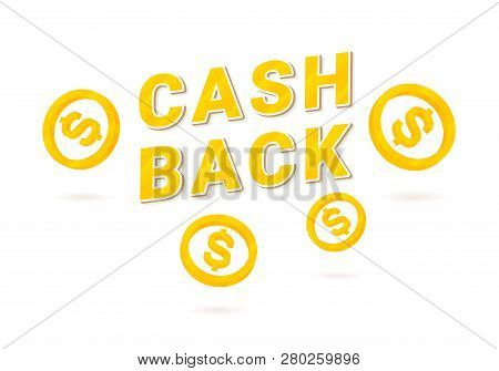 Cashback Icon With Cent For Promotion Design. Money, Cash Back, Offer. Wallet Sign. Isometric Vector