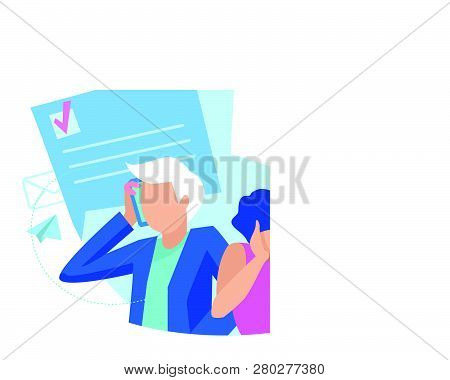 Message. Business People Concept