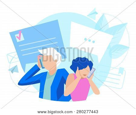 Message. Business People Concept