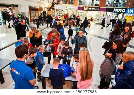 Kyiv, Ukraine - January 16, 2018: Tournament Of Spinning Tops Beyblade, Known In Japan As Explosive
