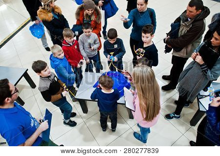 Kyiv, Ukraine - January 16, 2018: Tournament Of Spinning Tops Beyblade, Known In Japan As Explosive