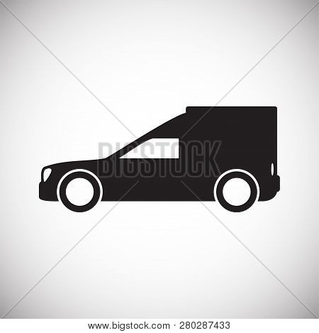 Automobile Icon On White Background For Graphic And Web Design, Modern Simple Vector Sign. Internet 