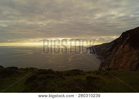 The Slieve League Cliffs In The West Of The Irish County Donegal On The Atlantic Ocean Are With 601 