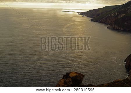 The Slieve League Cliffs In The West Of The Irish County Donegal On The Atlantic Ocean Are With 601 