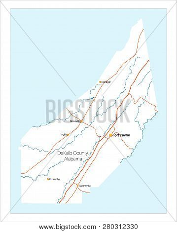 Detailed And Large Map Of Dekalb County In Alabama, Usa