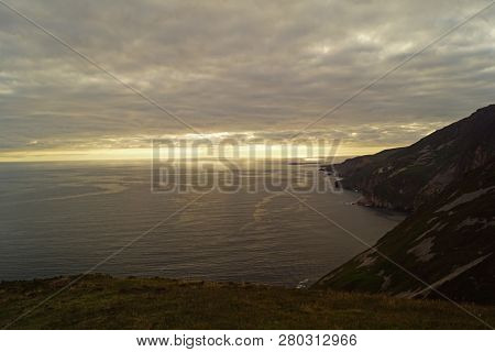 The Slieve League Cliffs In The West Of The Irish County Donegal On The Atlantic Ocean Are With 601 