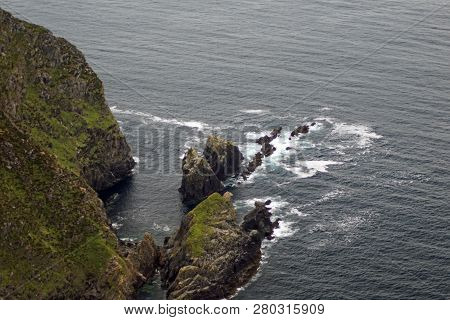 The Slieve League Cliffs In The West Of The Irish County Donegal On The Atlantic Ocean Are With 601 