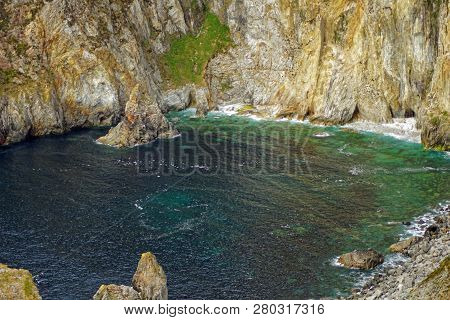 The Slieve League Cliffs In The West Of The Irish County Donegal On The Atlantic Ocean Are With 601 