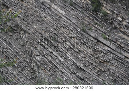 Photo Of Hill Surface, Old Stone Layers