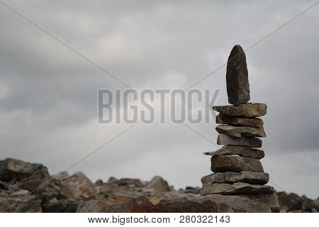 Cloudy Sky, On Top Of Mountain, Balance