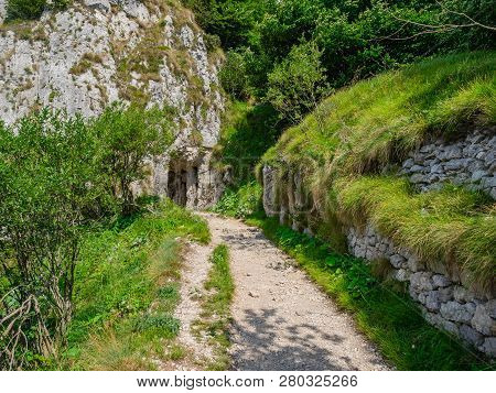 Tunnel Entrance On 52 Tunnels Hiking Trail, Veneto, Italy