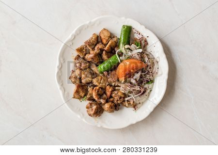 Turkish Traditional Offal Food Uykuluk Made With Animals Gland, Pancreas Or Rib Cage.