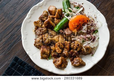 Turkish Traditional Offal Food Uykuluk Made With Animals Gland, Pancreas Or Rib Cage.