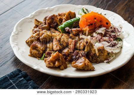 Turkish Traditional Offal Food Uykuluk Made With Animals Gland, Pancreas Or Rib Cage.