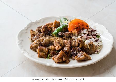 Turkish Traditional Offal Food Uykuluk Made With Animals Gland, Pancreas Or Rib Cage.