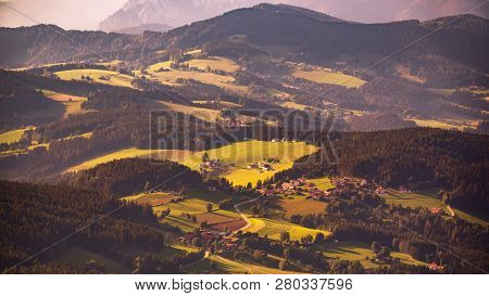 View From Shockl Mountain In Graz. Tourist Spot In Graz