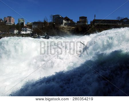 The Rhine Falls Or Rheinfall Waterfall, Neuhausen Am Rheinfall - Canton Of Schaffhausen, Switzerland