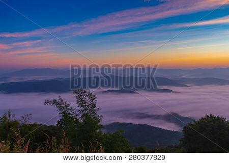 Sunrise At Doi Samer Dao Sri Nan National Park Thailand