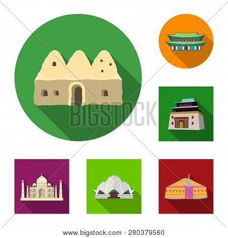Vector Design Of  And Town  Symbol. Set Of  And House Stock Symbol For Web.