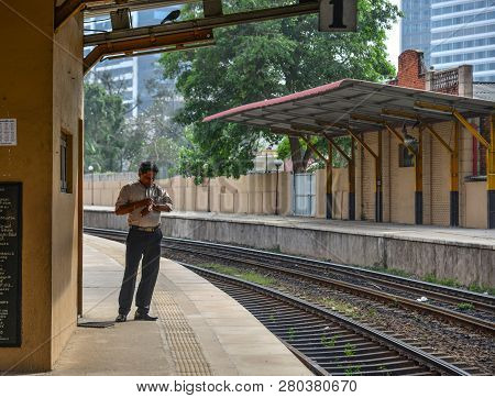 Colombo, Sri Lanka - Dec 12, 2018. Railway Station In Colombo, Sri Lanka. The Sri Lankan Rail Networ