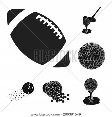 Vector Design Of Ball And Soccer Logo. Collection Of Ball And Basketball Vector Icon For Stock.