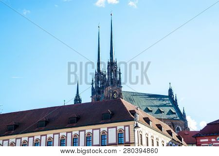 View Of The St, Peter And Paul Cathedral In Brno, Czech Republic