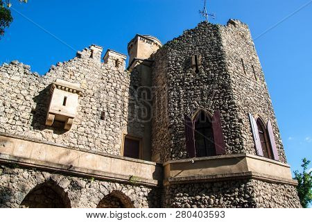 Romantic Artificial Ruined Castle Januv Hrad In Southern Moravia, Czech Republic