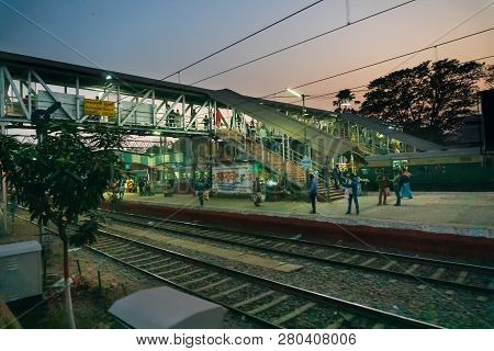 Howrah Station , Howrah, West Bengal / India - 4th February 2018 : Seoraphuli Junction And Railway T