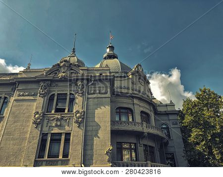 Tbilisi, Georgia - September 20, 2018: View Of Old Bilding Of The Tbc Bank Of The  Tbilisi Town, D.a
