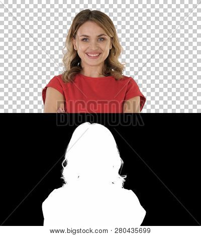Young Blond Woman Being Serious And Then Smiling Changing In Mood, Emotions, Alpha Channel