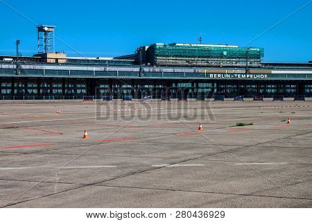 Berlin, Jun 7: Abandoned Terminal At The Former Tempelhof Airport On Jun 7, 2013 In Berlin. The Temp