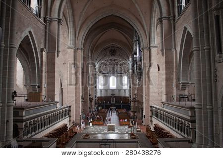 Trier, Germany - August 3: Interior Of Saint Peter Cathedral On August 3, 2013 In Trier, Germany. Tr